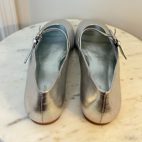 REFORMATION Bethany Ballet Flat in Silver Size US 9 - Picture 6 of 11
